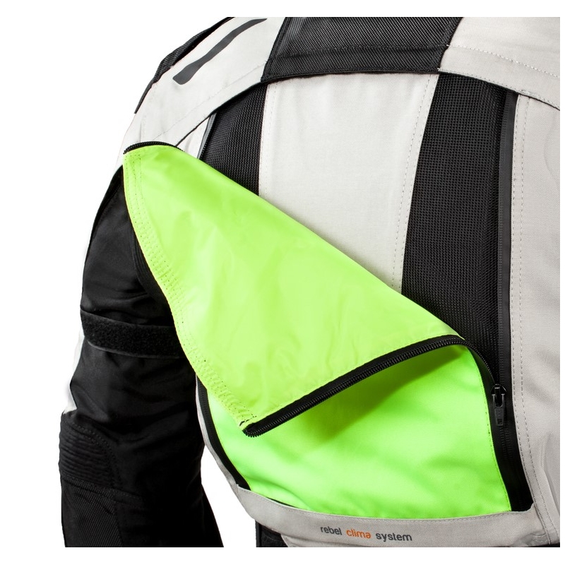 Rebelhorn Hardy Pro Motorradjacke grau-schwarz