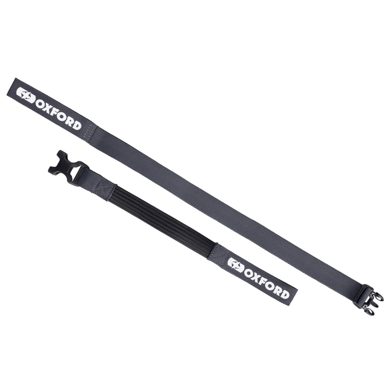 Gepäckgurte Oxford Atlas B-Clip 2 Stück grau 26 mm x 2 m