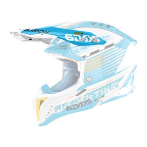 Visier für Airoh Aviator Six Days Argentina Helm blau-weiß