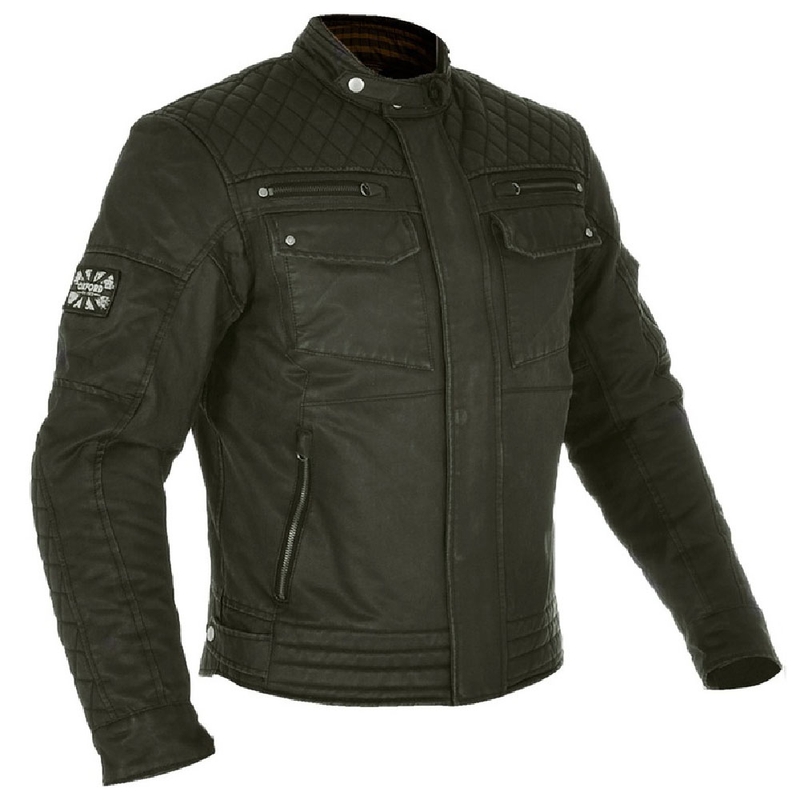 Oxford Hardy Wax Motorradjacke dunkelgrün Ausverkauf