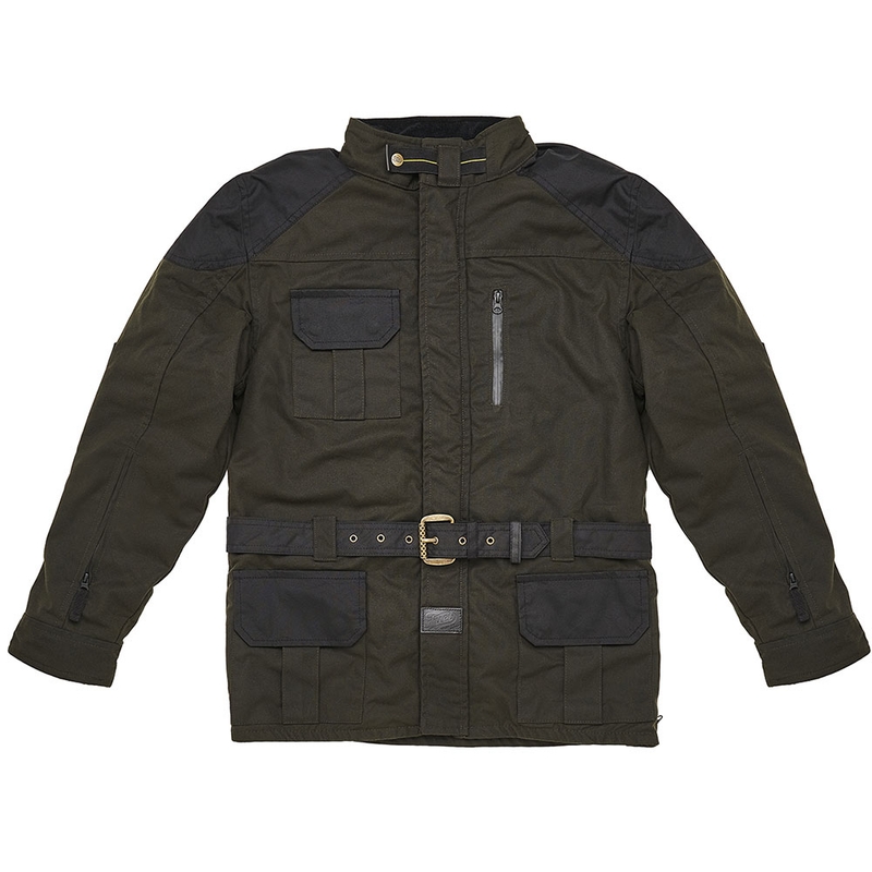 Fuel Bunker Motorradjacke grün-schwarz
