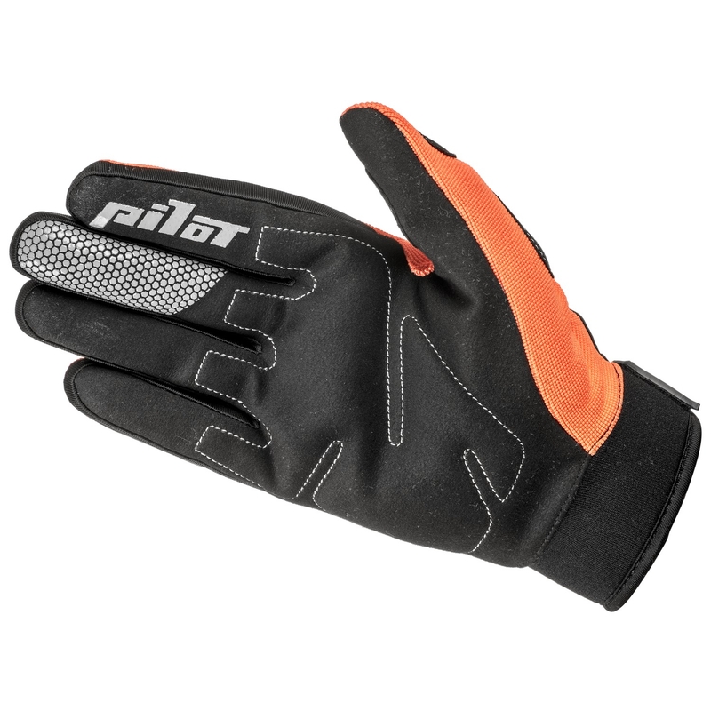 Motocross-Handschuhe Pilot Pioneer fluo orange-schwarz