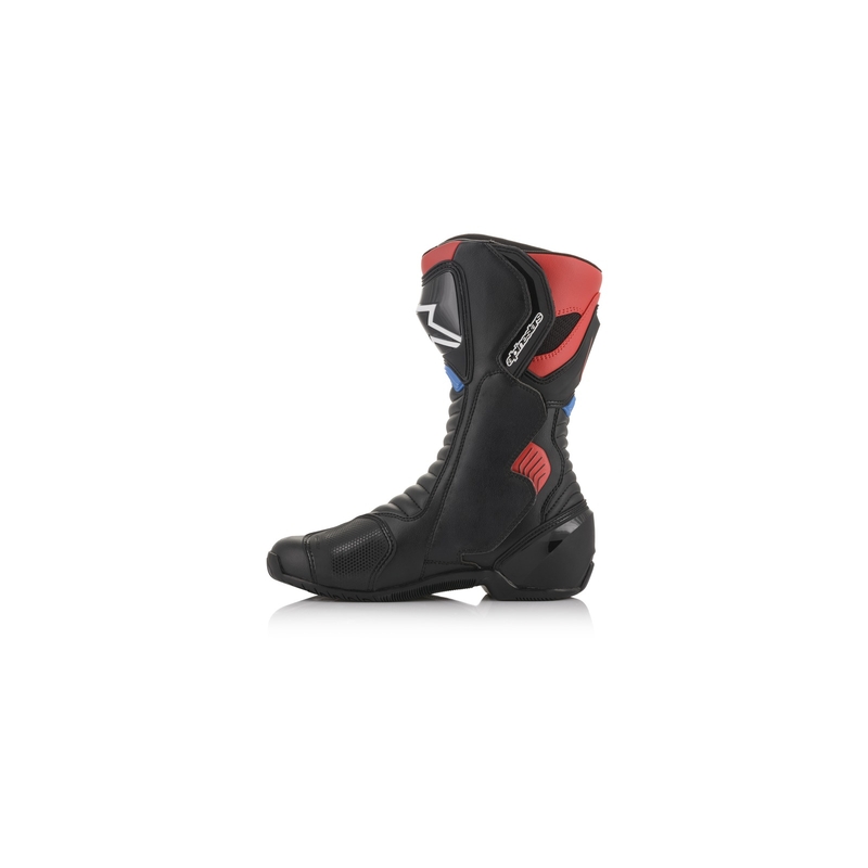 Motorradstiefel Alpinestars S-MX 6 Honda-Kollektion schwarz-rot-blau-weiß