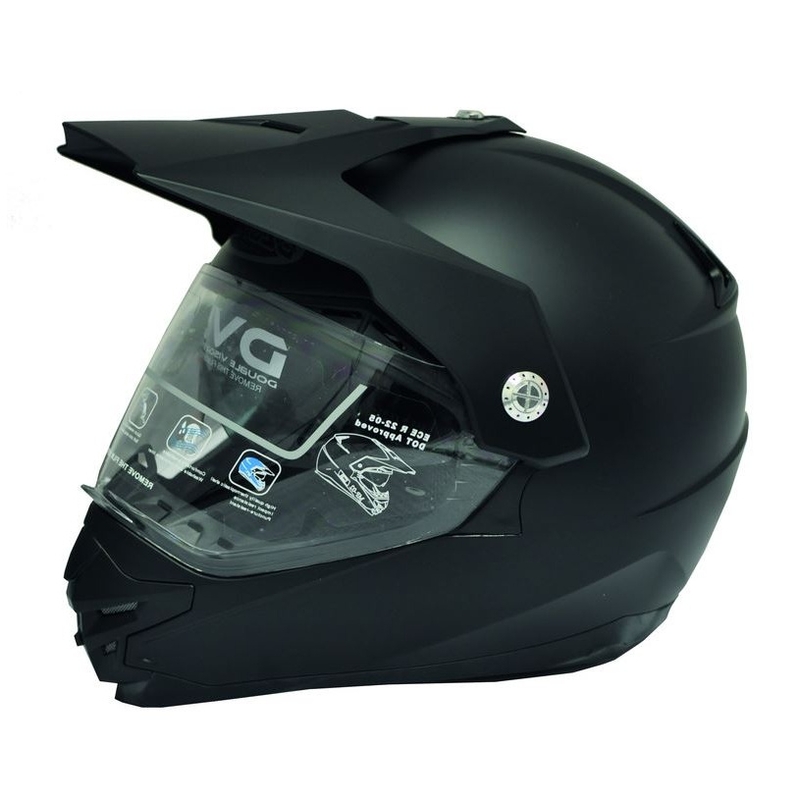 Endurohelm mit Sonnenblende Ozone MXT-01 schwarz-matt