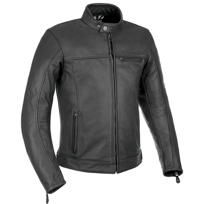 Oxford Walton Schwarze Motorradjacke aus Leder