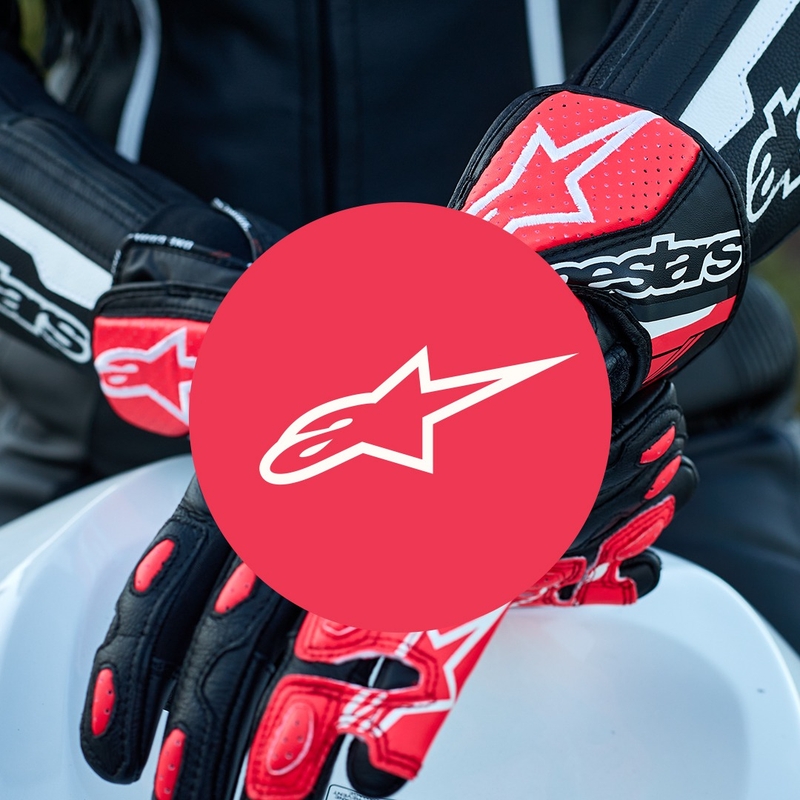 Alpinestars SP-8 Damen Motorradhandschuhe Schwarz-Schwarz
