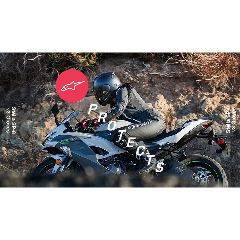 Alpinestars SP-8 Damen Motorradhandschuhe Schwarz-Schwarz