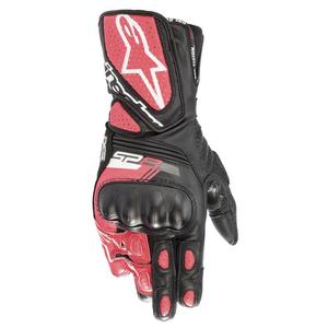 Damen-Motorradhandschuhe Alpinestars SP-8 schwarz-weiß-rosa