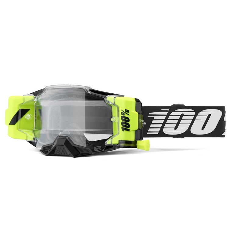 Motocross-Brille 100 % – USA Armega Forecast Schwarz (Klarglas)