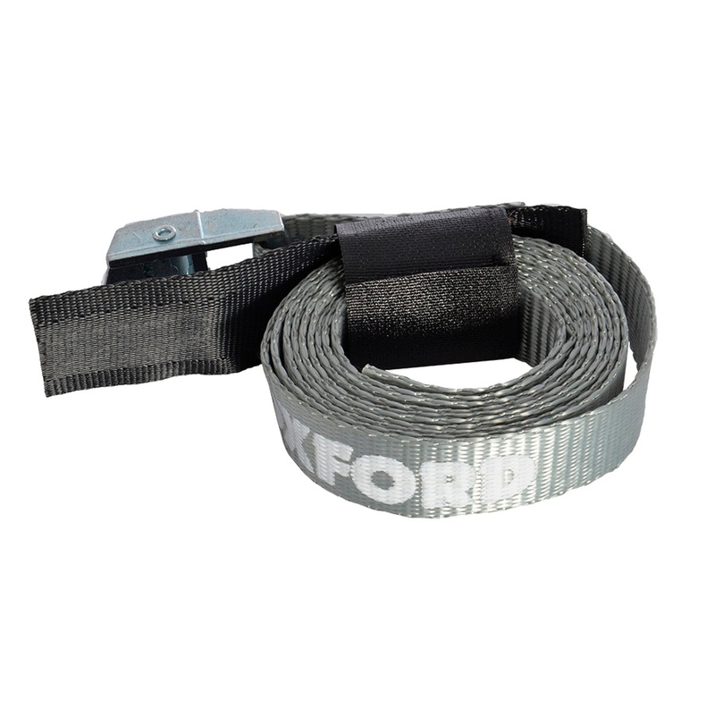 Verstellbare Oxford-Nockengurte mit Befestigung des freien Endes mit grauem Klettverschluss