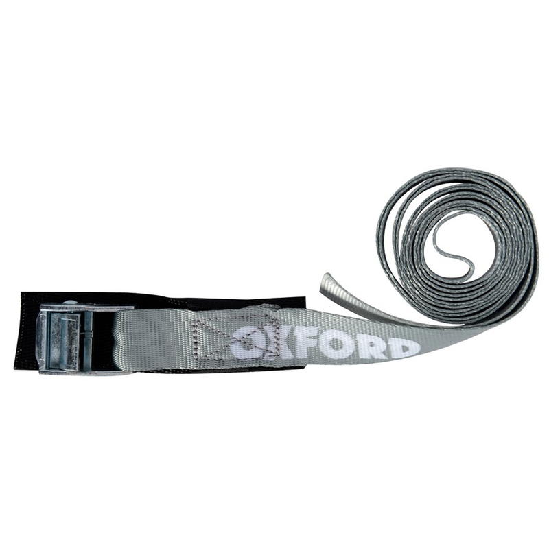 Verstellbare Oxford-Nockengurte mit Befestigung des freien Endes mit grauem Klettverschluss