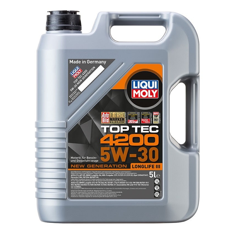 Synthetisches Motoröl LIQUI MOLY Top Tec 4200 5W-30 Neue Generation 5 l