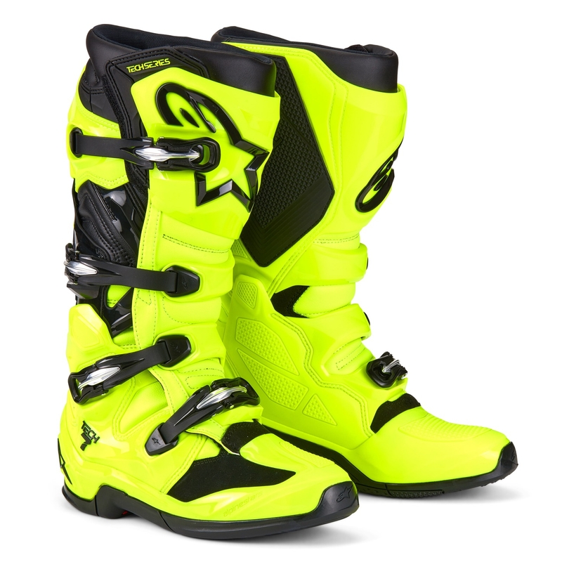 Alpinestars Tech 7 Motorradstiefel neongelb-schwarz