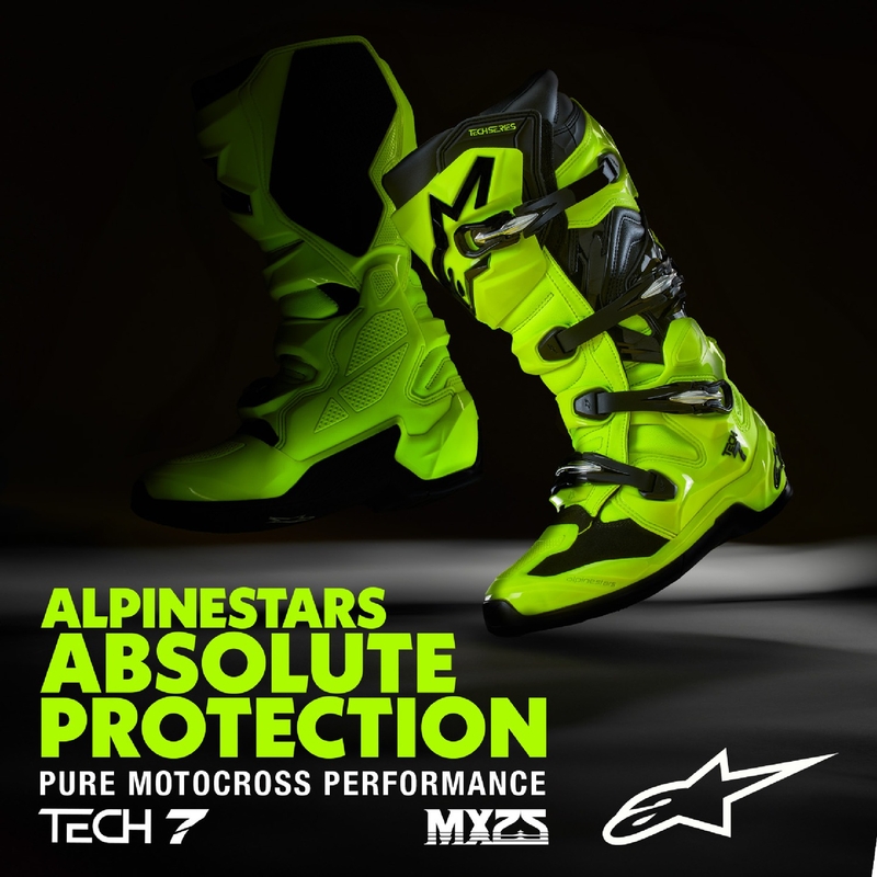 Alpinestars Tech 7 Motorradstiefel neongelb-schwarz