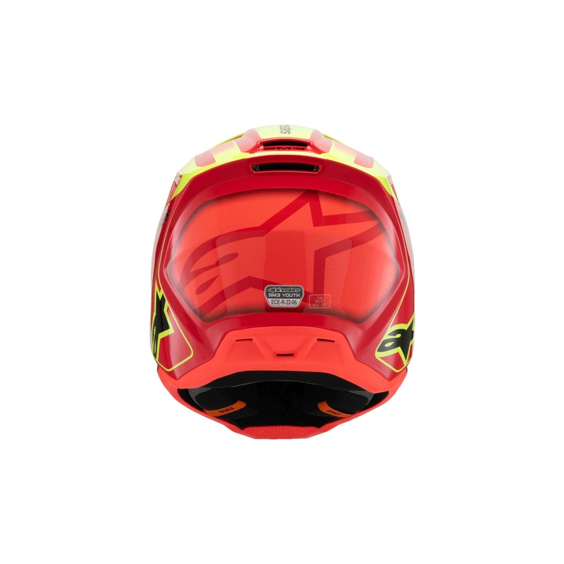 Alpinestars S-M3 FRAY Kinder Motocrosshelm rot-fluo gelb-schwarz