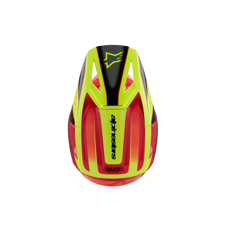 Alpinestars S-M3 FRAY Kinder Motocrosshelm rot-fluo gelb-schwarz