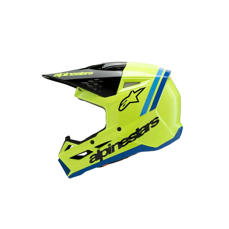 Alpinestars S-M3 RADIUM Kinder Motocrosshelm fluo gelb-schwarz-blau