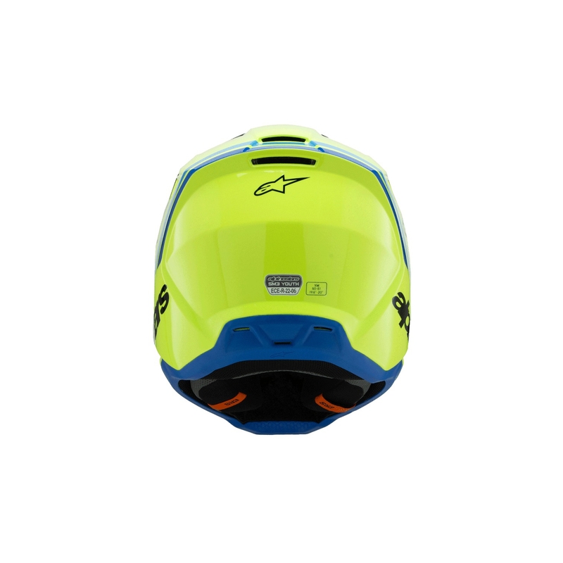 Alpinestars S-M3 RADIUM Kinder Motocrosshelm fluo gelb-schwarz-blau