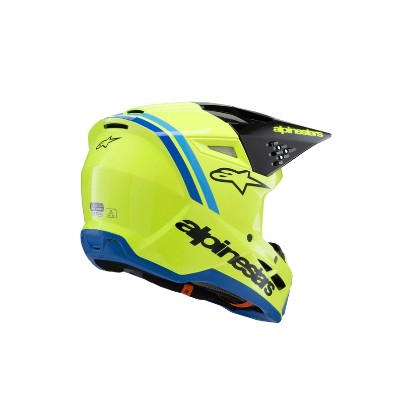 Alpinestars S-M3 RADIUM Kinder Motocrosshelm fluo gelb-schwarz-blau