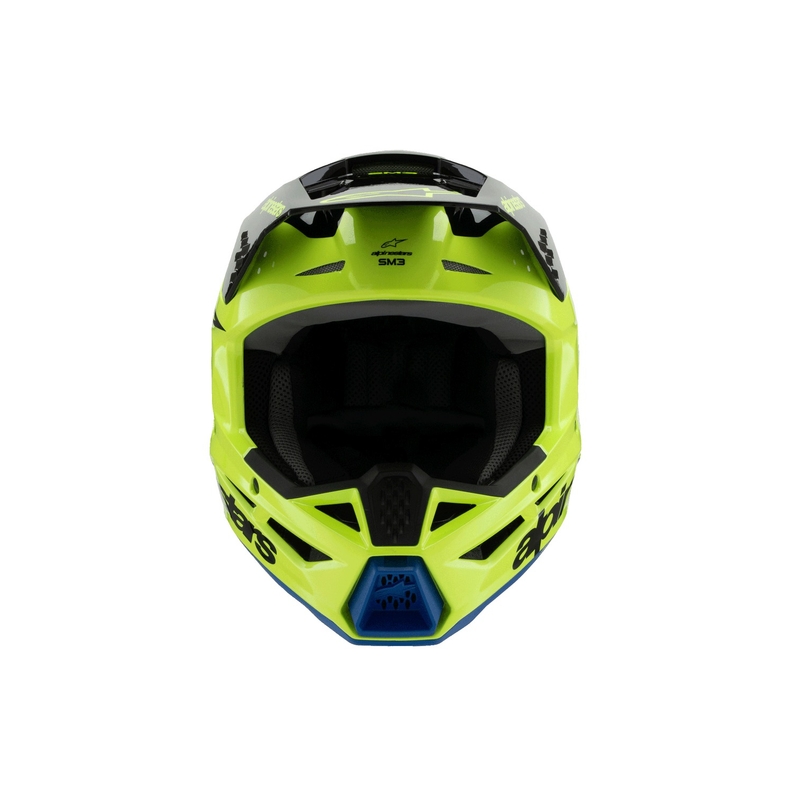 Alpinestars S-M3 RADIUM Kinder Motocrosshelm fluo gelb-schwarz-blau