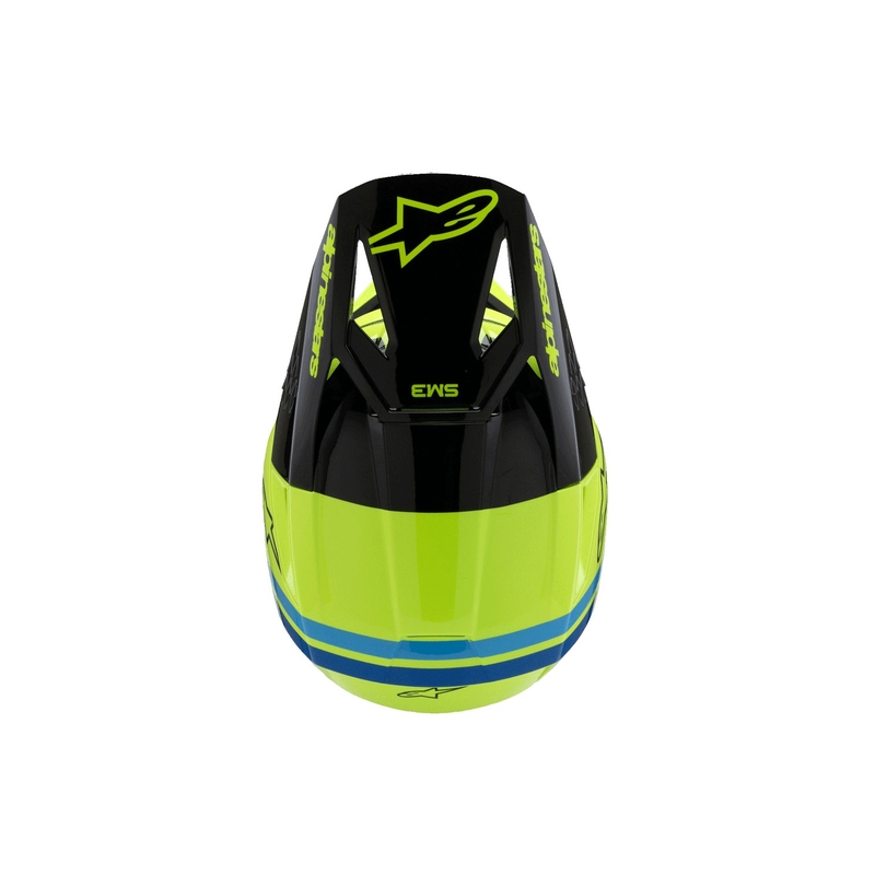 Alpinestars S-M3 RADIUM Kinder Motocrosshelm fluo gelb-schwarz-blau