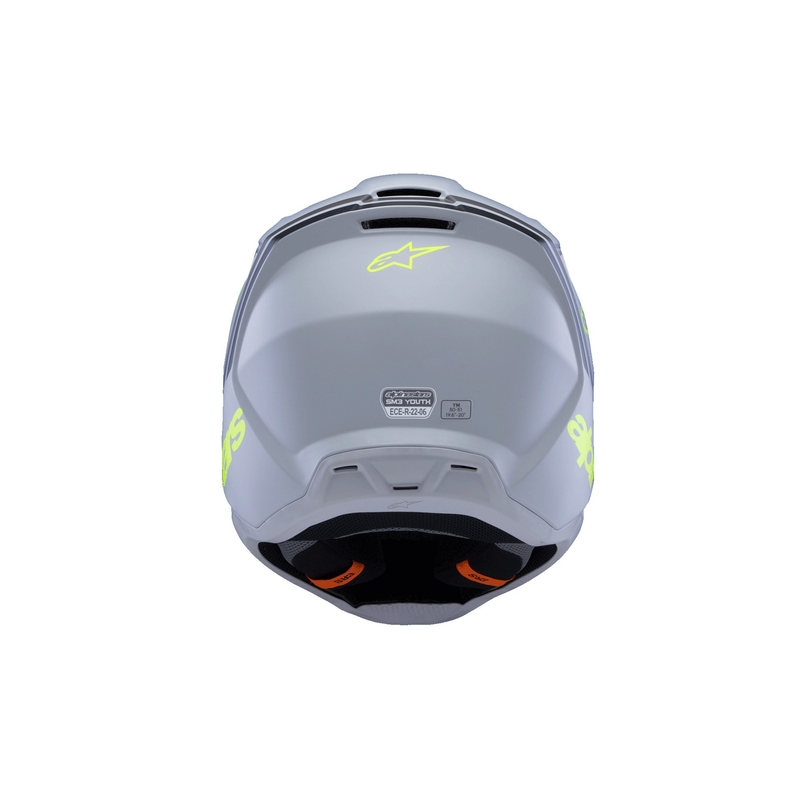 Alpinestars S-M3 RADIUM Kinder Motocrosshelm matt grau-fluo gelb-schwarz