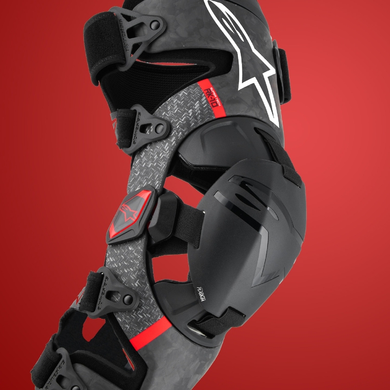 Alpinestars Supertech RK-10 Plasma Knieorthesen schwarz-rot