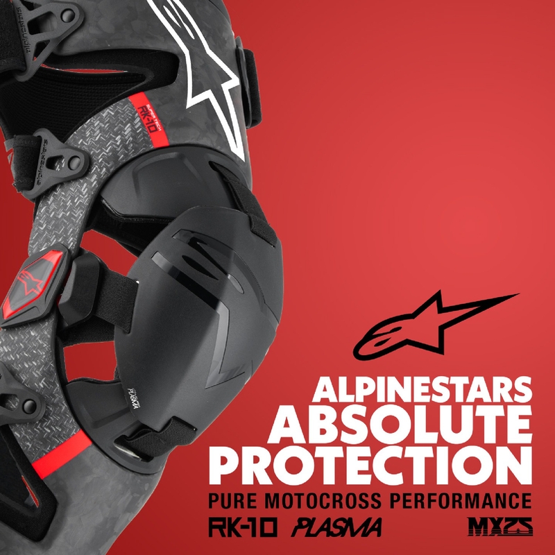 Alpinestars Supertech RK-10 Plasma Knieorthesen schwarz-rot