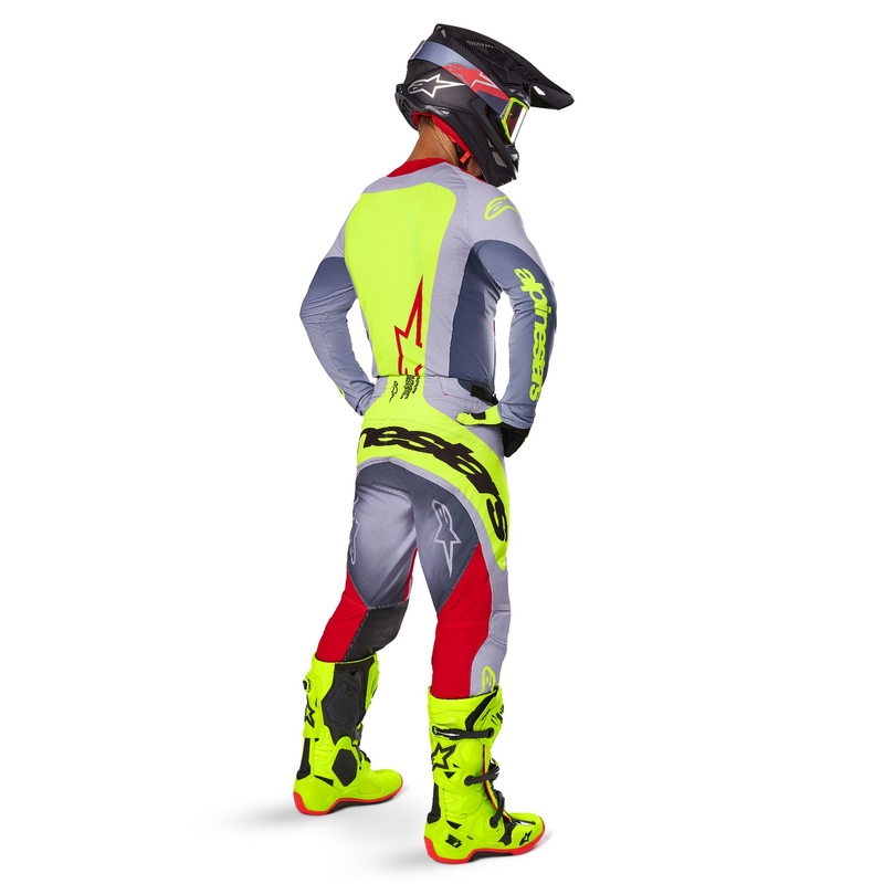 Alpinestars Techstar Melt Motocross-Trikot rot-grau