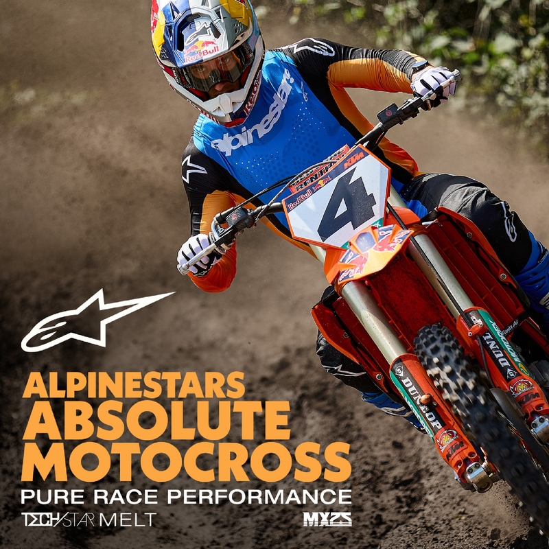 Alpinestars Techstar Melt Motocross-Trikot orange-blau