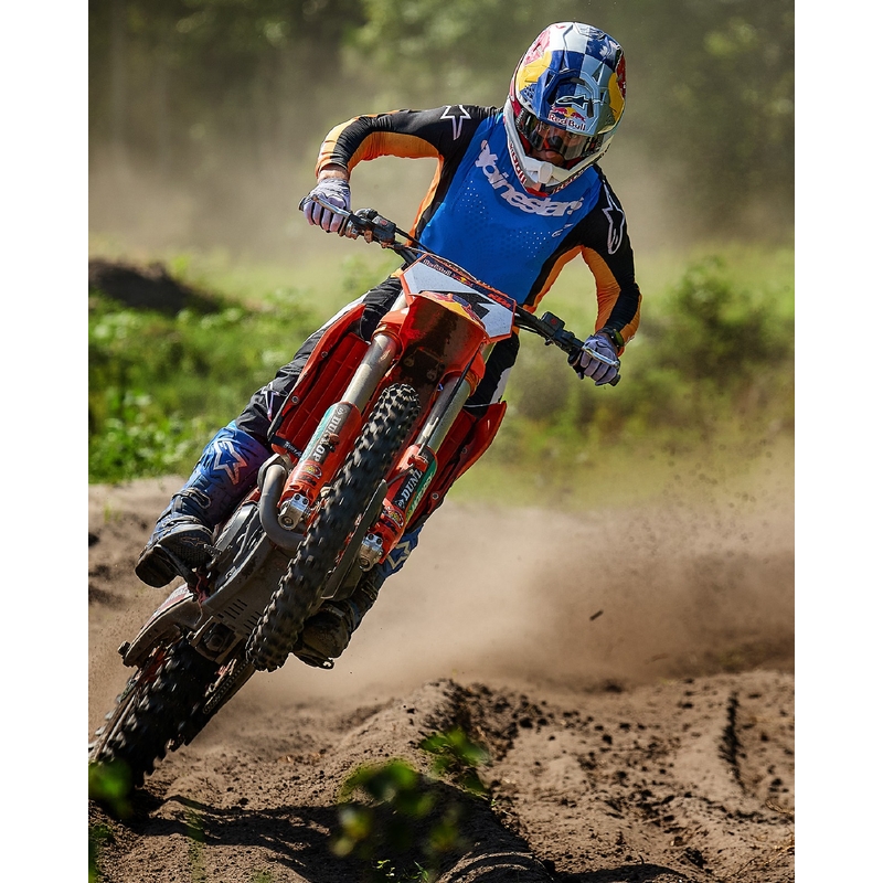 Alpinestars Techstar Melt Motocross-Trikot orange-blau