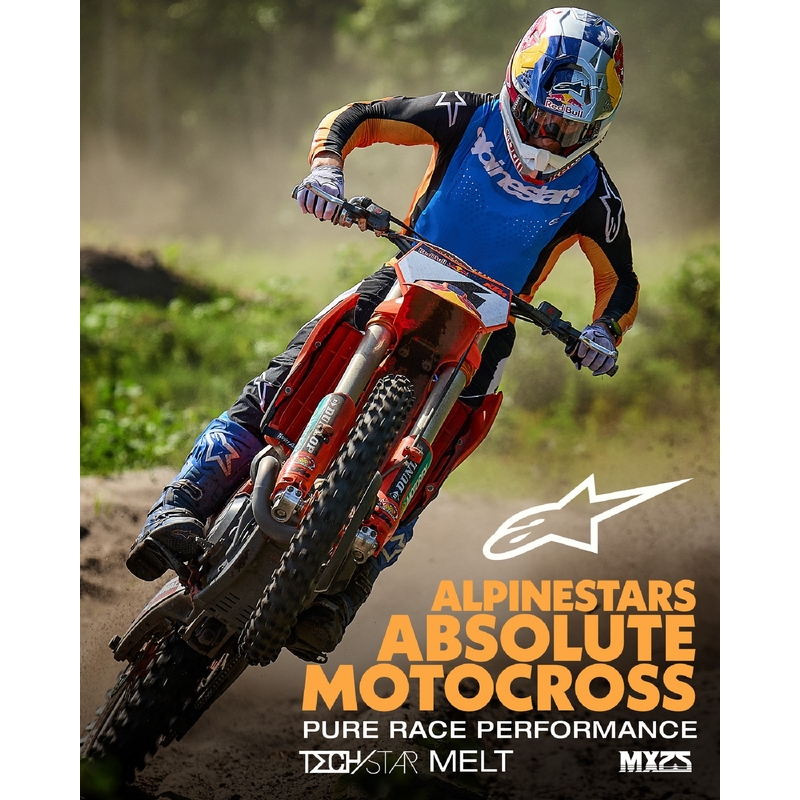 Alpinestars Techstar Melt Motocross-Trikot orange-blau