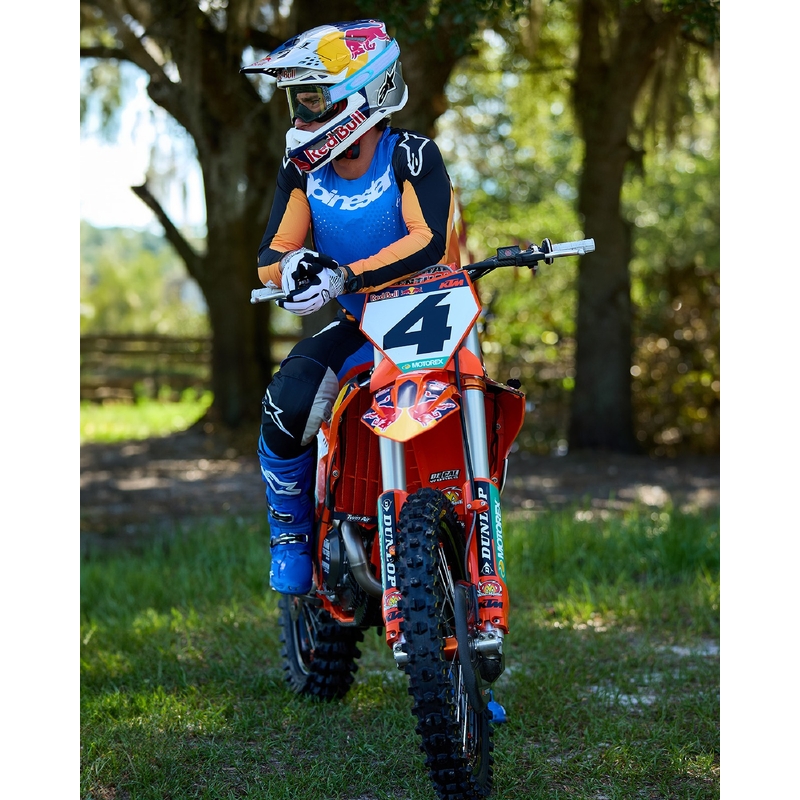 Alpinestars Techstar Melt Motocross-Trikot orange-blau