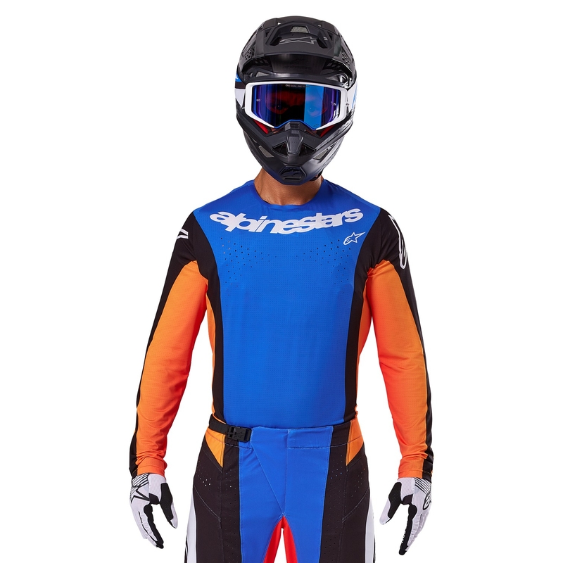 Alpinestars Techstar Melt Motocross-Trikot orange-blau