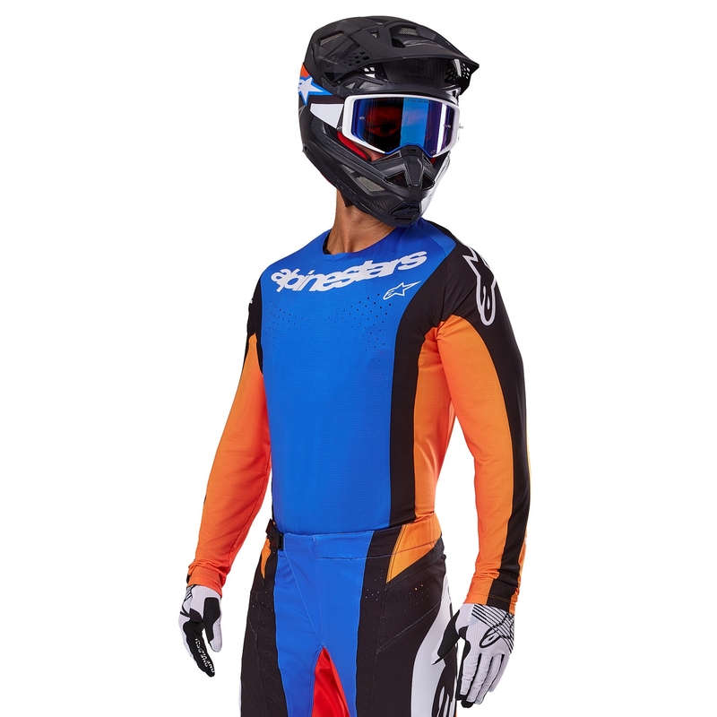 Alpinestars Techstar Melt Motocross-Trikot orange-blau