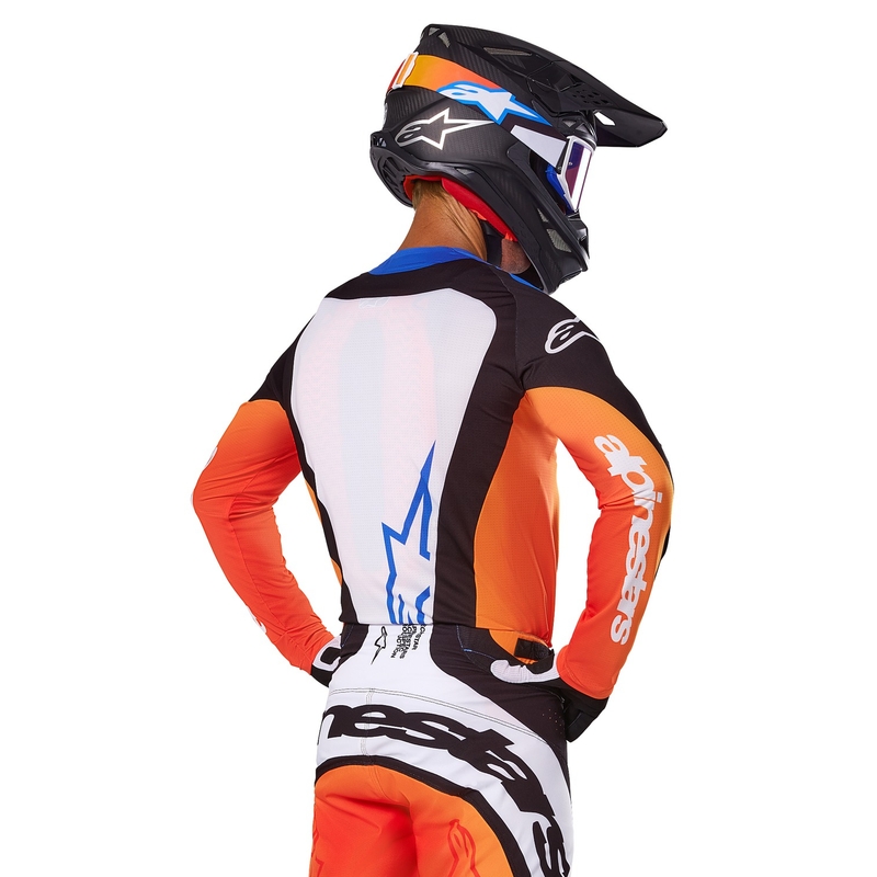 Alpinestars Techstar Melt Motocross-Trikot orange-blau