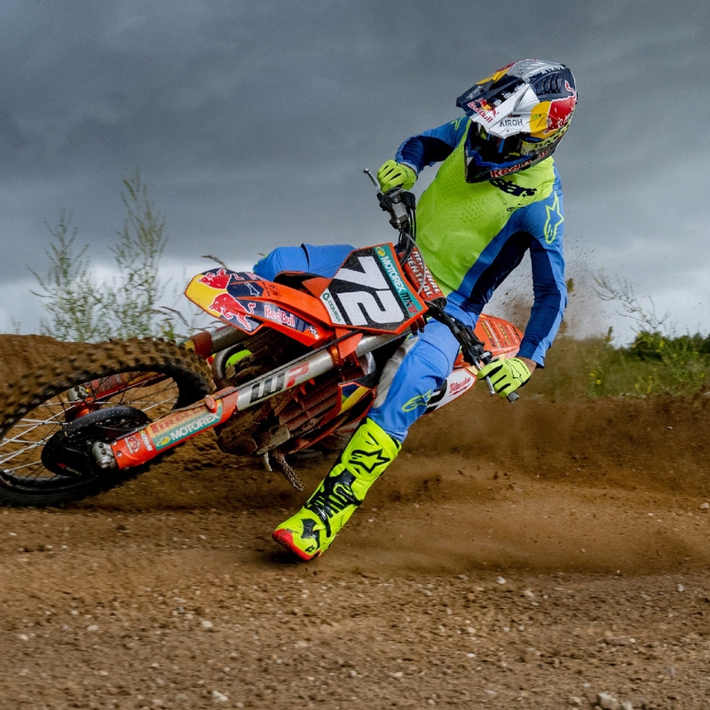 Motocross-Trikot Alpinestars Techstar Melt fluo gelb-blau