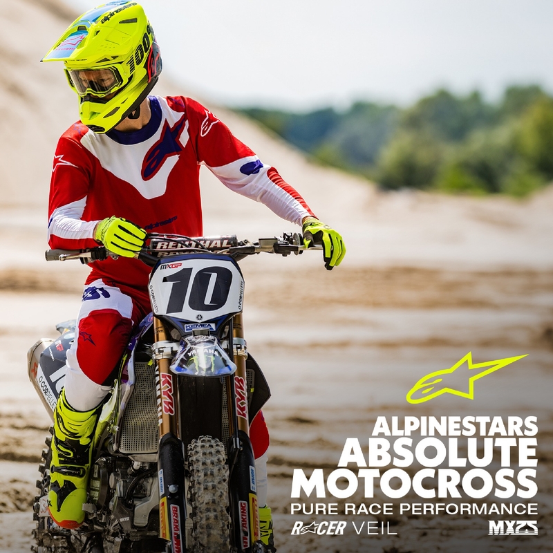 Alpinestars Racer Veil Motocross-Trikot rot-weiß