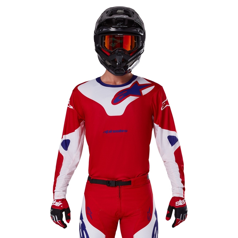 Alpinestars Racer Veil Motocross-Trikot rot-weiß
