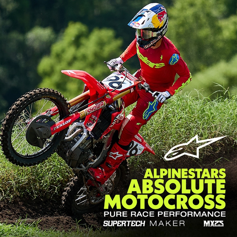 Alpinestars Supertech Maker Motocross-Trikot rot-fluo gelb