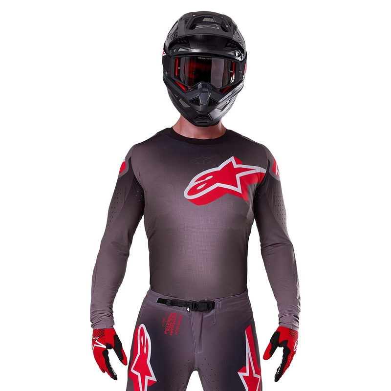 Alpinestars Supertech Lipan Motocross-Trikot rauchrot