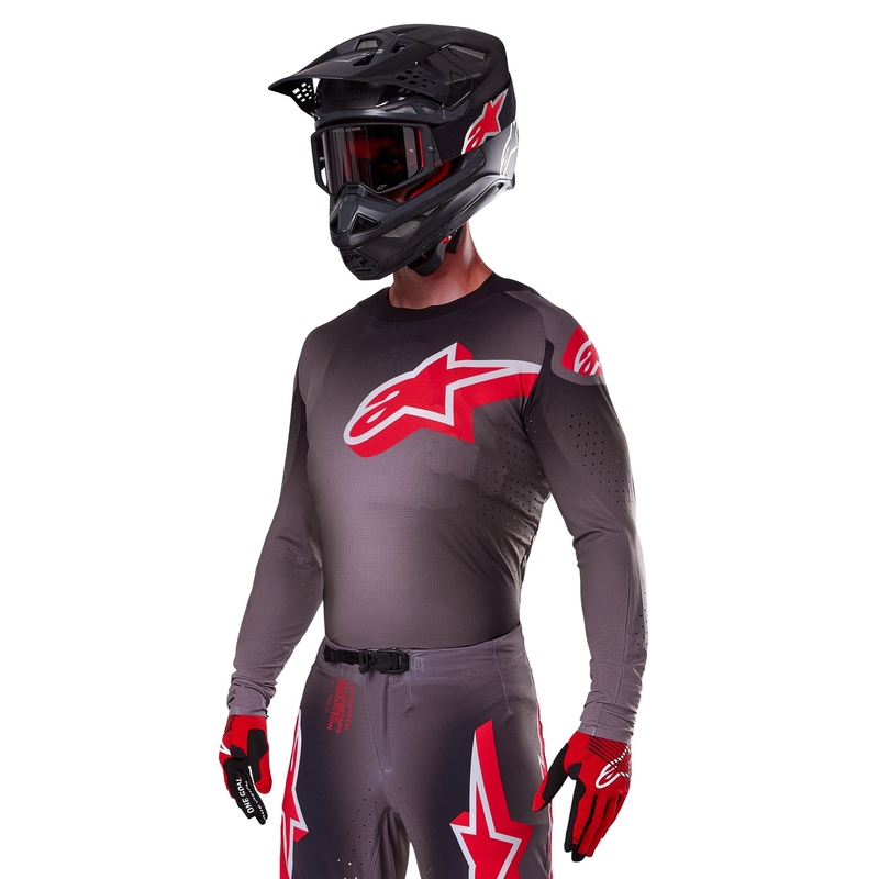 Alpinestars Supertech Lipan Motocross-Trikot rauchrot