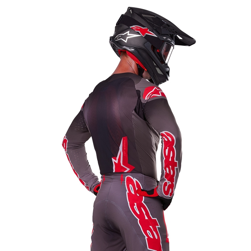 Alpinestars Supertech Lipan Motocross-Trikot rauchrot
