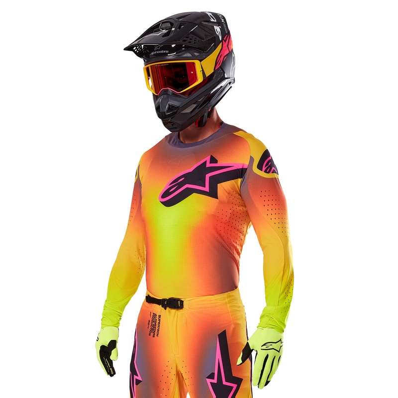 Alpinestars Supertech Lipan Motocross-Trikot gelb-rosa