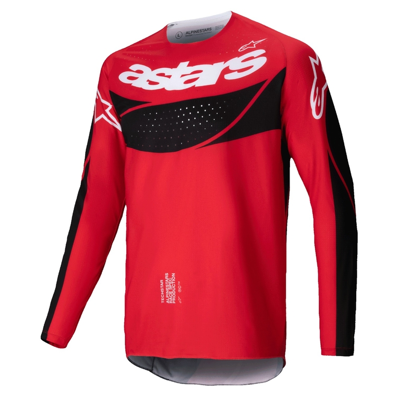 Alpinestars Techstar Dreem Motocross-Trikot rot-schwarz