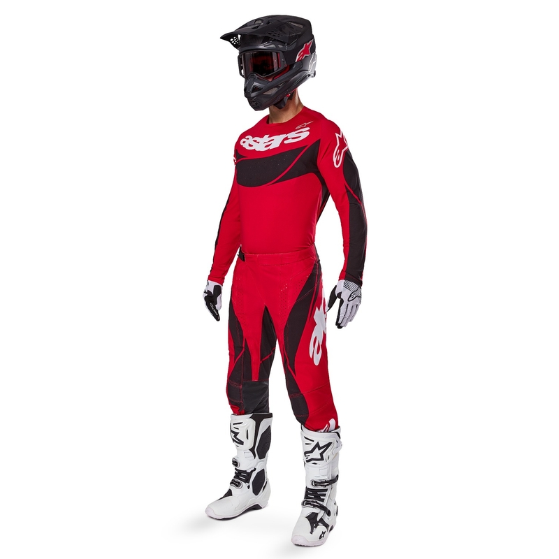 Alpinestars Techstar Dreem Motocross-Trikot rot-schwarz
