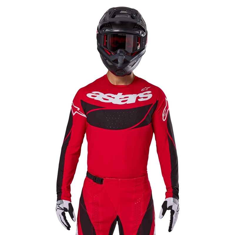 Alpinestars Techstar Dreem Motocross-Trikot rot-schwarz