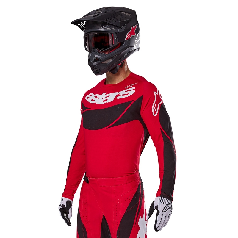 Alpinestars Techstar Dreem Motocross-Trikot rot-schwarz