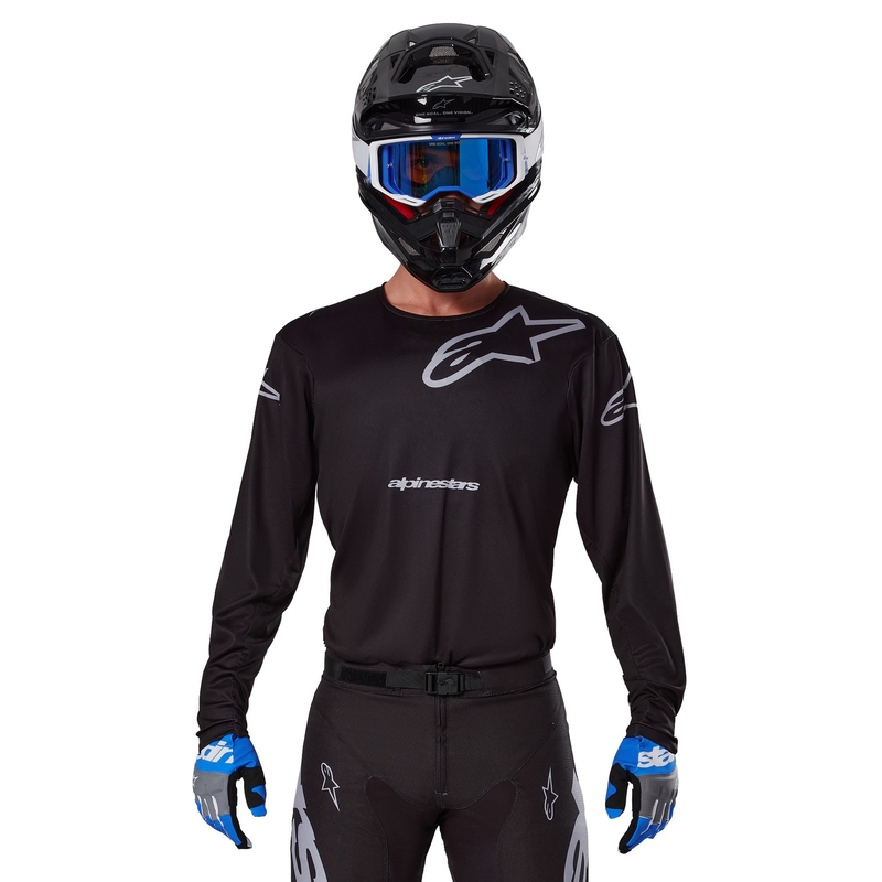 Alpinestars Racer Graphite Motocross-Trikot schwarz-grau