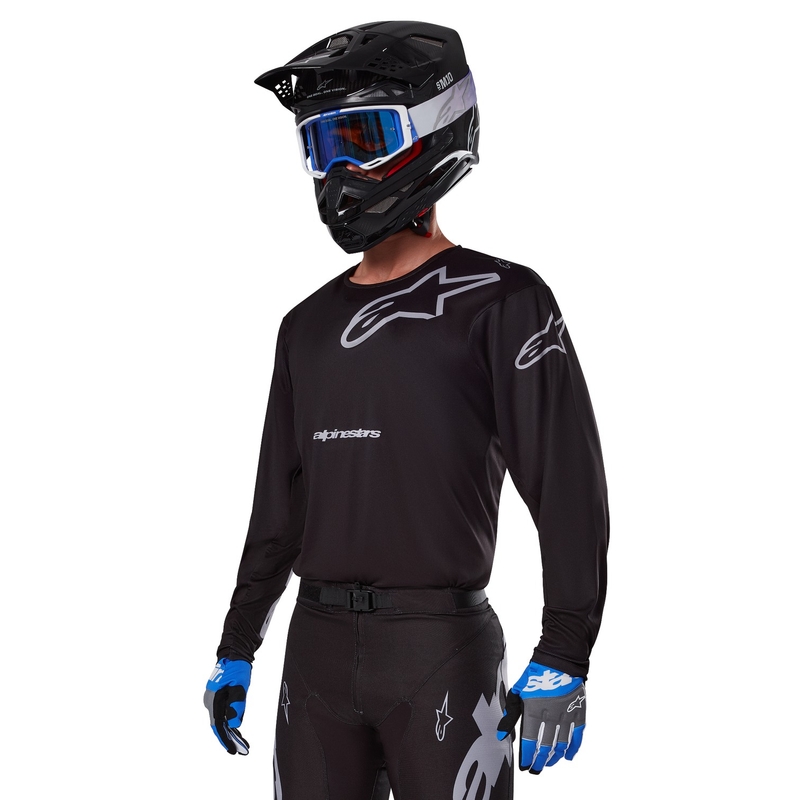 Alpinestars Racer Graphite Motocross-Trikot schwarz-grau